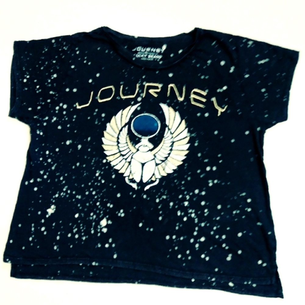 LUCKY BRAND Journey Cropped T-Shirt Short Sleeved